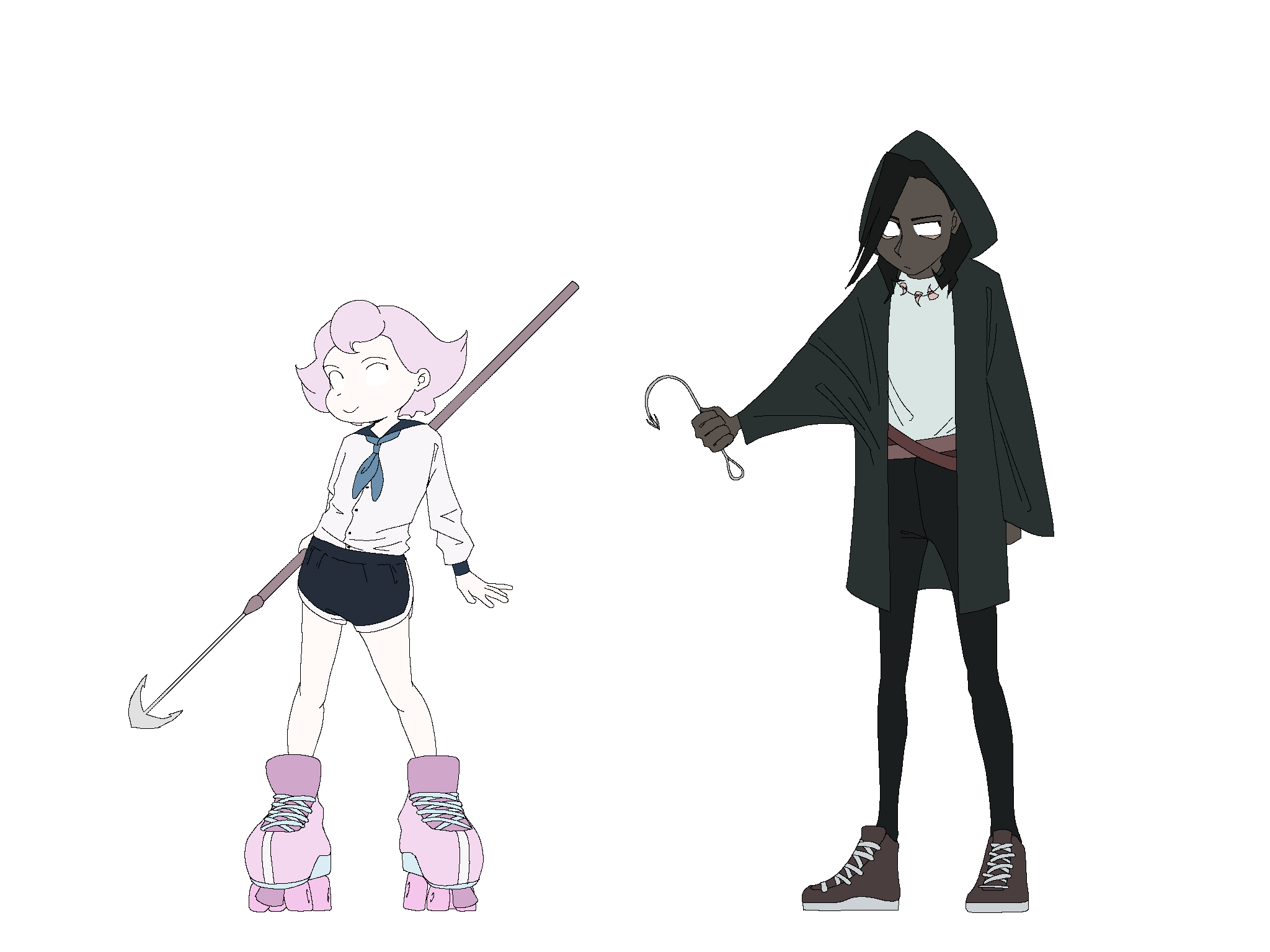 frances and fin flat color fullbodies